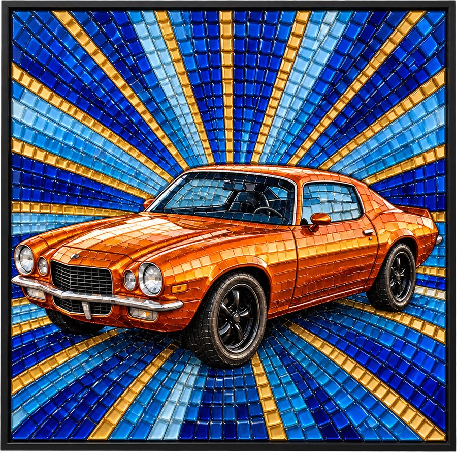 Fastback Coupe, Resin Mosaic Art