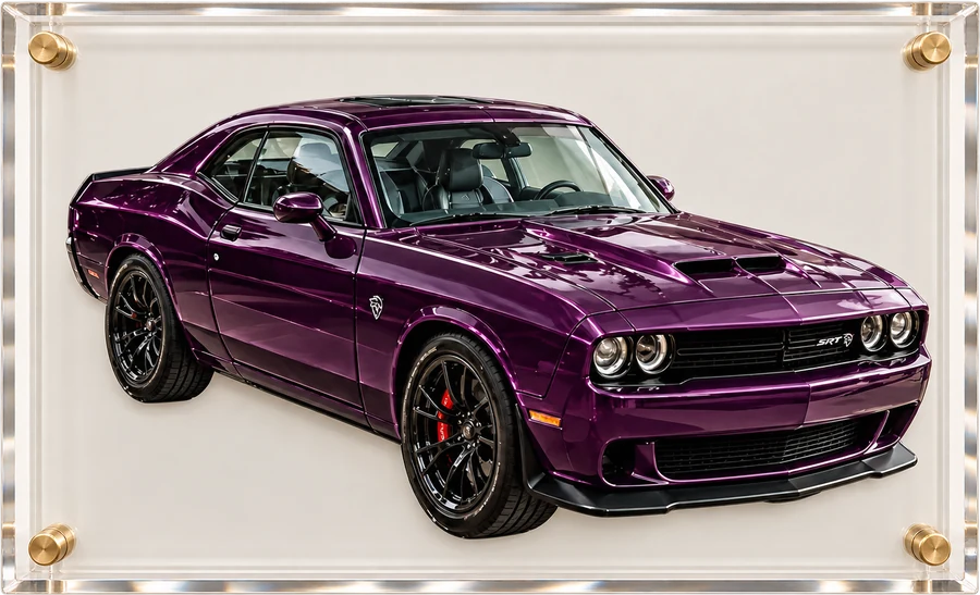Modern Muscle Coupe, 3D Art Acrylic Framing