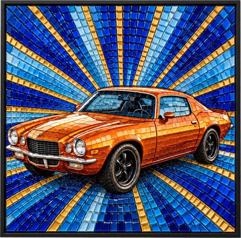 Fastback Coupe, Resin Mosaic Art