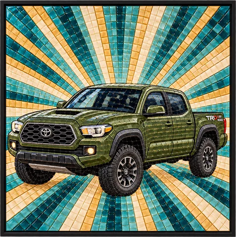 Midsize Trail Pickup, Resin Mosaic Art