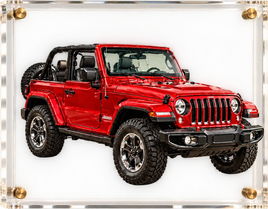 Open-Top Trail 4x4, 3D Art Acrylic Framing